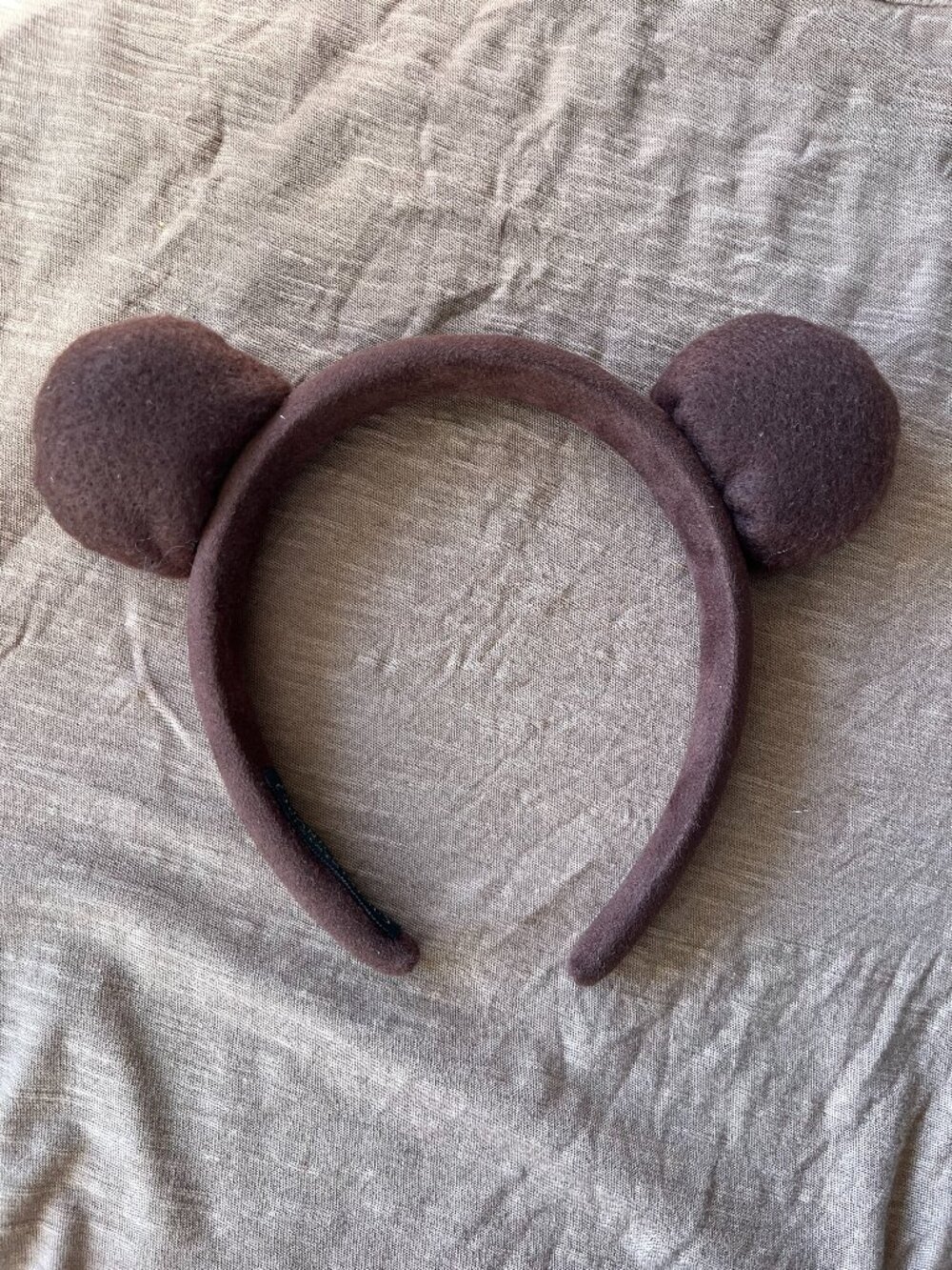 Set of 5 Handmade Teddy Bear Ear Headbands – Faux Suede & 3D Felt – Party/Photo